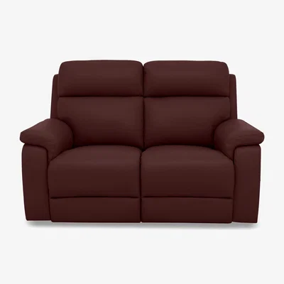 Furniture Village Raven Leather 2 Seater Sofa - Montana Ruby