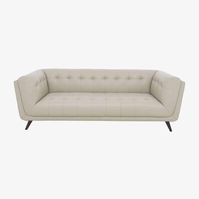 Furniture Village Rene 3 Seater Leather Sofa - Florida Lead Grey