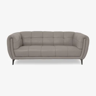 Furniture Village Sienna Leather Large 2 Seater Sofa - Lead Grey