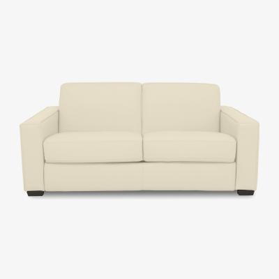 Furniture Village Parma 2 Seater Leather Sofa - Frost