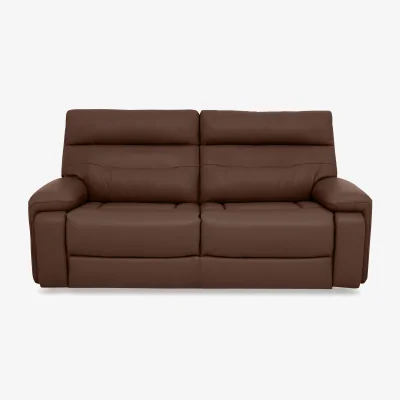 Furniture Village Cinemax Leather 3 Seater Sofa - Roast
