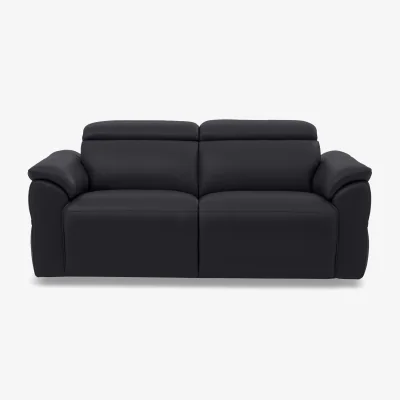 Furniture Village Dolomite 3 Seater Leather Sofa with Power Recliner - Lavender