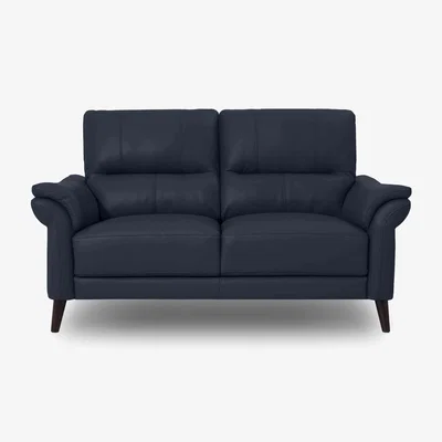 Furniture Village Winner 2 Seater Leather Sofa - Peacock