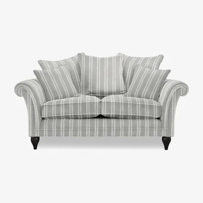 Furniture Village Parker Knoll - Plaza 2 Seater Scatter Back Sofa - Austen Stripe Dove