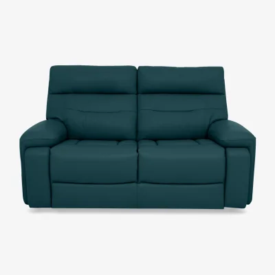Furniture Village Cinemax Leather 2 Seater Sofa - Midnight Jade
