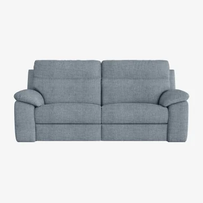 Furniture Village Nicoletti - Pepino 3 Seater Fabric Sofa with Power Recliner - Baby Blue