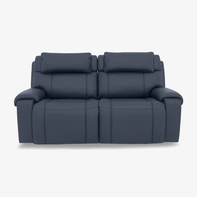 Furniture Village World of Leather - Hollywood NC Leather 3 Seater Sofa - NC Ocean Blue