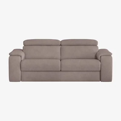 Furniture Village Nicoletti - Davide 3 Seater Fabric Sofa - Flambe Tortora