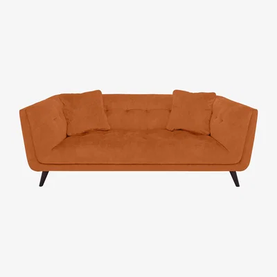 Furniture Village Rene Large 2 Seater Fabric Sofa - Dexter Pumpkin