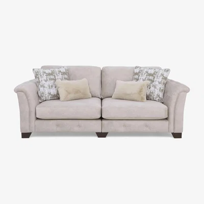 Furniture Village Boutique Aura 4 Seater Classic Back Split Frame Sofa - Enzo Cream