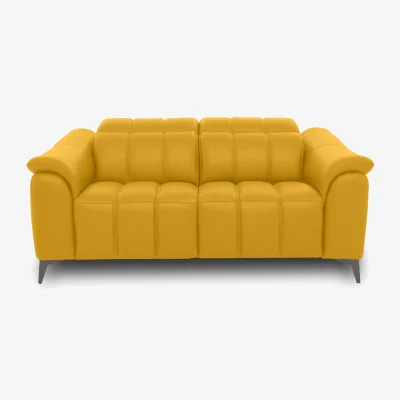 Furniture Village Angelo Leather 2 Seater Sofa - Giallo