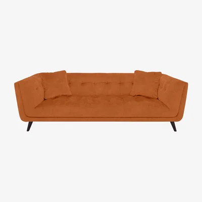 Furniture Village Rene 3 Seater Fabric Sofa - Dexter Pumpkin