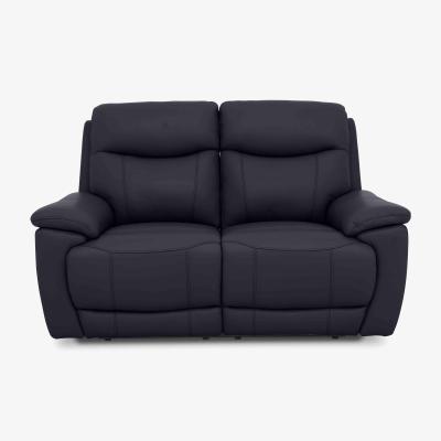 Furniture Village Sloane 2 Seater Leather Power Recliner Sofa - Lavender Grey