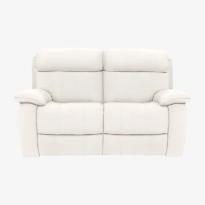 Furniture Village Moreno 2 Seater NC Leather Sofa with Power Recliner - NC Star White