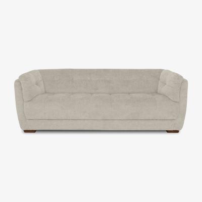 Furniture Village At The Helm - Cartier Fabric 4 Seater Sofa with Walnut Feet - Barley