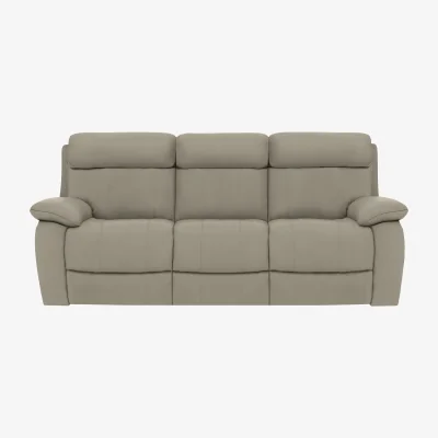 Furniture Village Moreno 3 Seater BV Leather Power Recliner Sofa with Power Headrests - BV Taupe