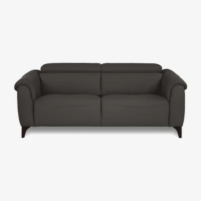 Furniture Village Nicoletti - Nicole 3 Seater Leather Sofa - Torello Grigio Scuro
