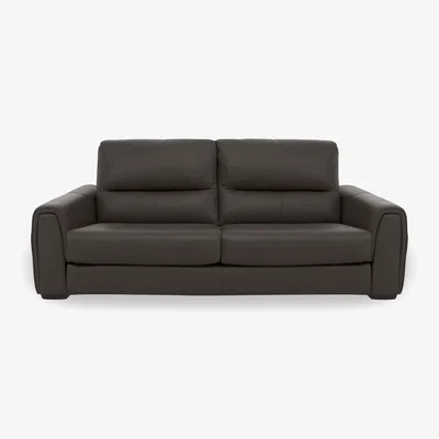 Furniture Village Flex BV Leather 3 Seater Sofa Bed - Dark Chocolate