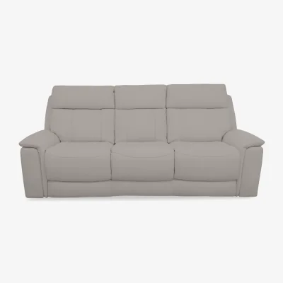 Furniture Village Comfort Story - Chill BV Leather 3 Seater Sofa - Silver Grey