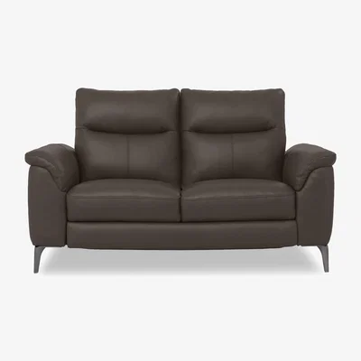 Furniture Village Morgan Leather 2 Seater Sofa - Montana Storm