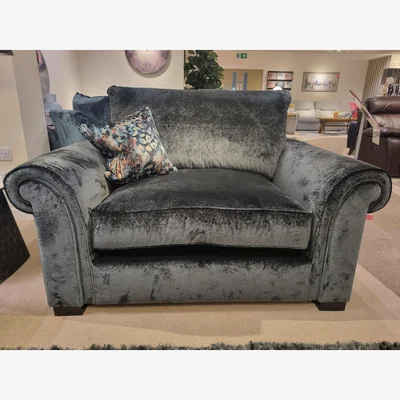 Furniture Village Parker Knoll - Modern Classics St James Park 4 Seater Split Frame Sofa, Snuggler chair & Footstool.