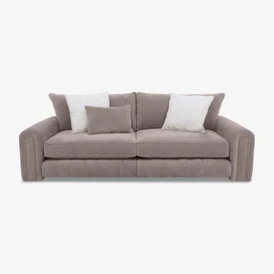 Furniture Village Retreat 4 Seater Fabric Sofa with Split Frame - Aston Latte - Sofas and Armchairs - In Time for Christmas