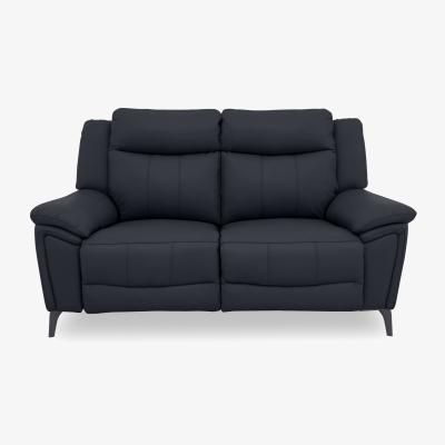 Furniture Village Panache Leather 2 Seater Power Recliner Sofa with Power Headrests and Heated Seats