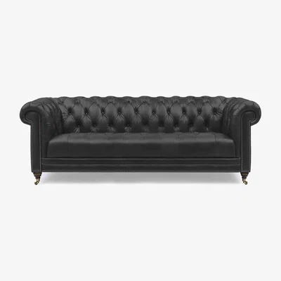 Furniture Village At The Helm - Walter 4 Seater Leather Chesterfield Sofa