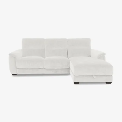 Furniture Village Saffron Fabric 3 Seater Sofa with Storage Right Hand Facing Chaise End