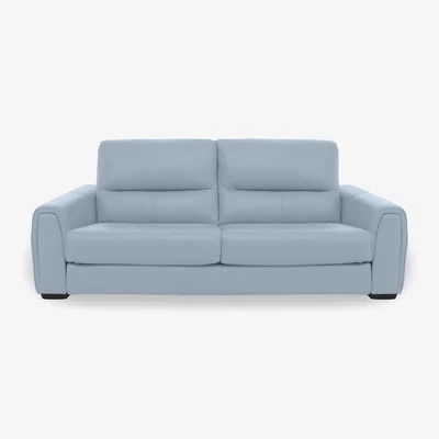 Furniture Village Flex NC Leather 3 Seater Sofa Bed - Pearl Blue