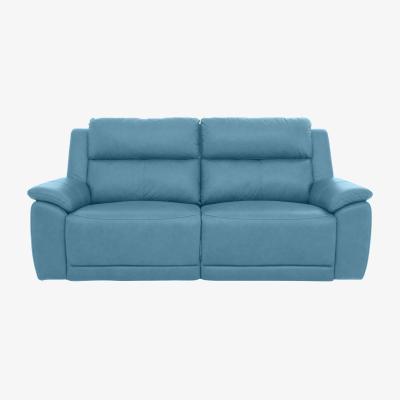 Furniture Village Utah 3 Seater Leather Sofa - Blu