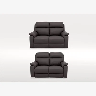 Furniture Village Raven Two 2 Seater Leather Power Recliner Sofas Set
