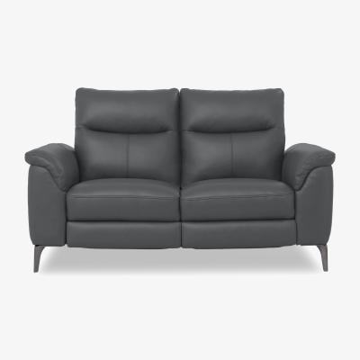 Furniture Village Morgan Leather 2 Seater Sofa with Power Recliner