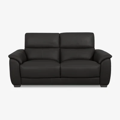 Furniture Village World of Leather - Saffron BV Leather 3 Seater Sofa - Shale Grey