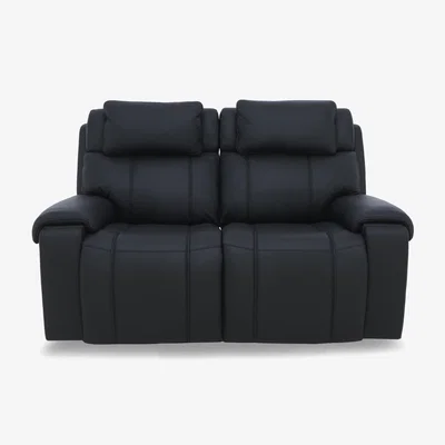 Furniture Village World of Leather - Hollywood NC Leather 2 Seater Sofa - Black