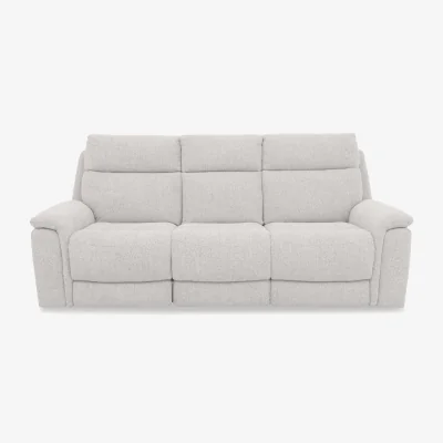Furniture Village Comfort Story - Chill Fabric 3 Seater Power Recliner Sofa with Bluetooth - R110 Sand