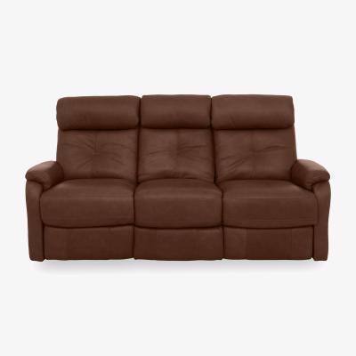 Furniture Village World of Leather - Compact Collection Titch Leather 3 Seater Sofa - Tobacco