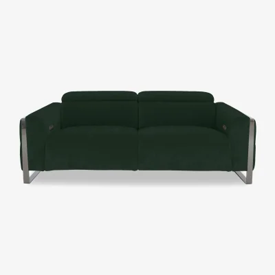Furniture Village Gisella Fabric 3 Seater Power Recliner Sofa with Power Headrests - Bottle Green - Sofas and Armchairs - In Time for Christmas