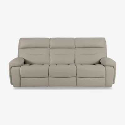 Furniture Village Cinemax Leather 3 Seater 3 Cushion Sofa with Power Recliner
