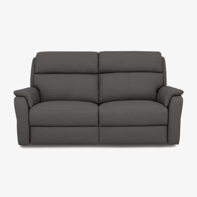 Furniture Village Nicoletti - Vito TO Leather 2 Seater Sofa with Power Recliner - Torello Grigio Scuro