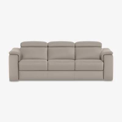 Furniture Village Nicoletti - Canto 3 Seater 3 Cushion Leather Sofa