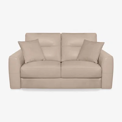 Furniture Village World of Leather - Nest NC Leather 2 Seater Sofa - NC Pebble
