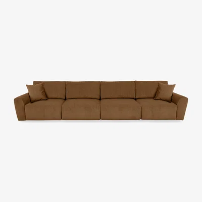 Furniture Village Gemini Fabric 4 Seater Remote Control Power Glider Sofa