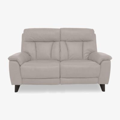 Furniture Village World of Leather - Dreamer BV Leather 2 Seater Power Recliner Sofa with Power Headrests - Silver Grey