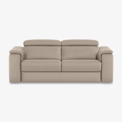 Furniture Village Nicoletti - Canto 3 Seater Leather Sofa - Torello Fango
