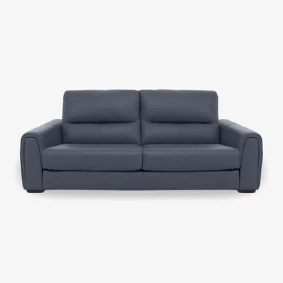 Furniture Village Flex BV Leather 3 Seater Sofa Bed - BV Ocean Blue