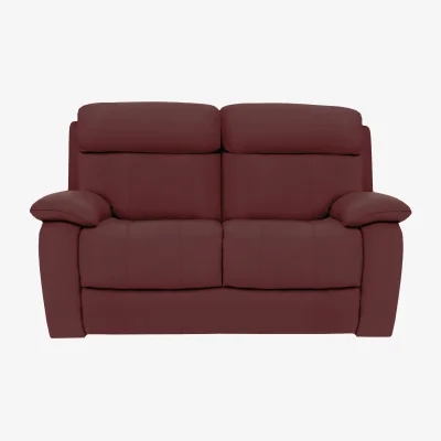 Furniture Village Moreno 2 Seater BV Leather Sofa - BV Deep Red