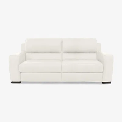 Furniture Village Viali Leather 3 Seater Sofa with Power Recliner