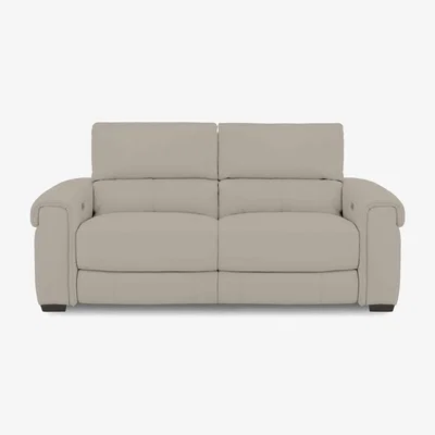 Furniture Village Nixon Fabric 3 Seater Sofa with Power Recliner - R32 Light Khaki