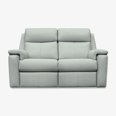 Furniture Village G Plan - Thornbury 2 Seater Leather Recliner Sofa with Headrests and Power Lumbar - Cambridge Cloud